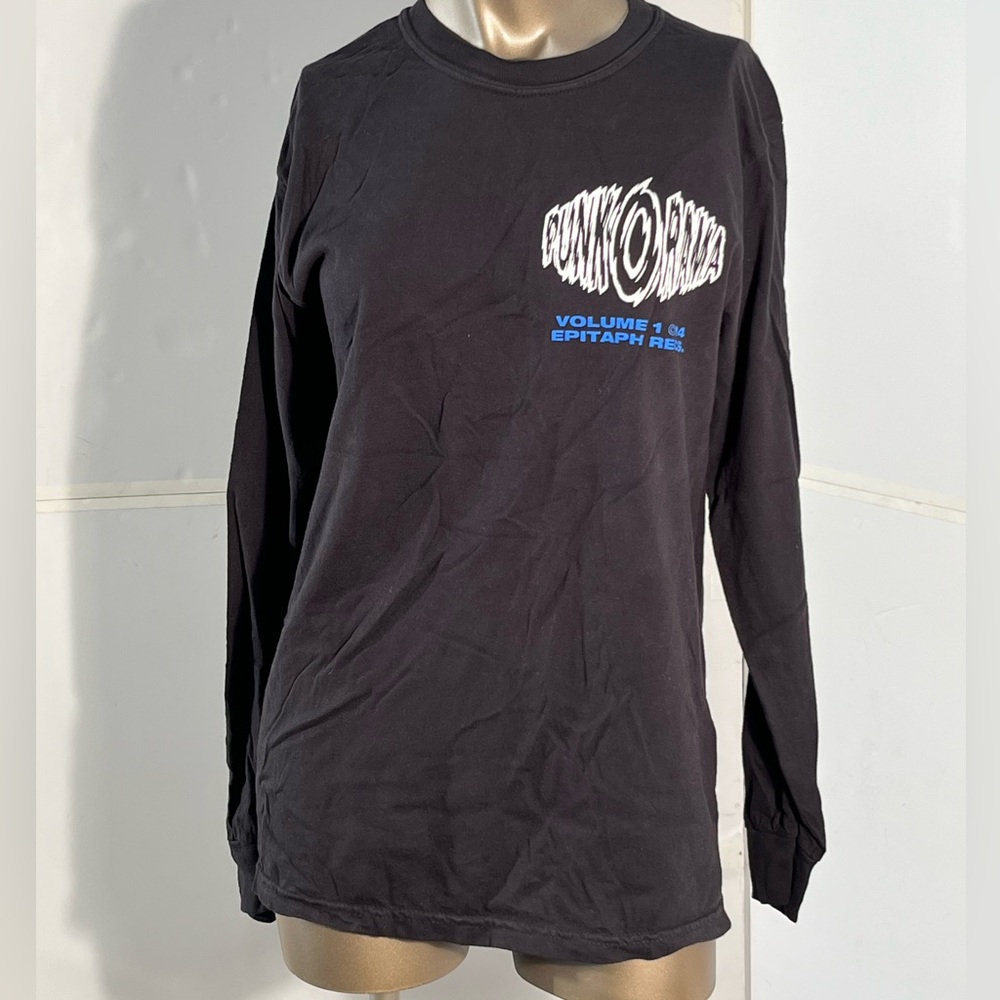 Black epitaph punkorama long sleeve shirt, size M